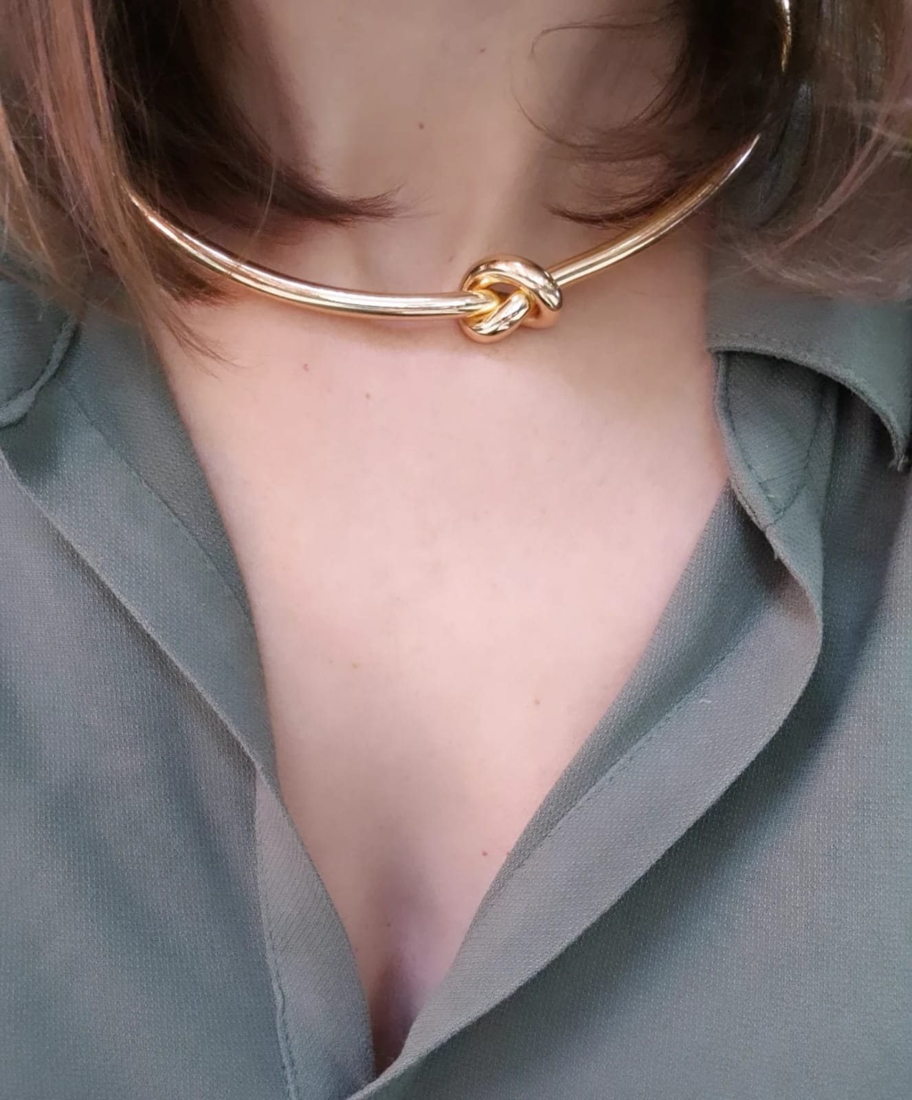 Chocker Dourada com Nó