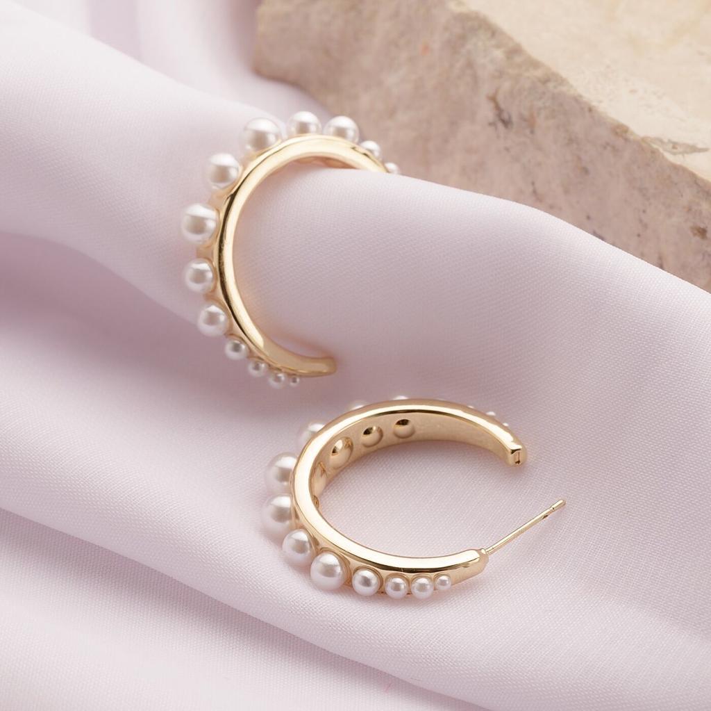 Brinco Argola com Pérolas