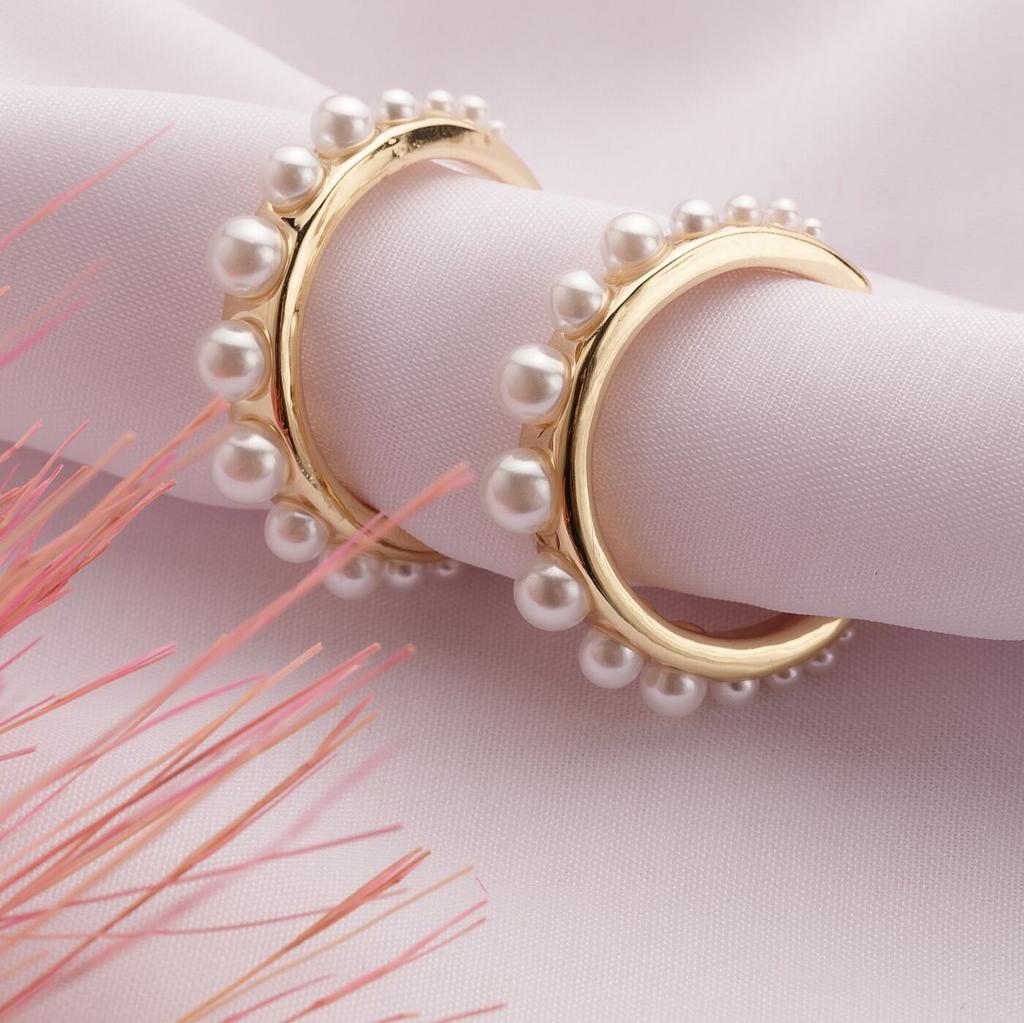 Brinco Argola com Pérolas