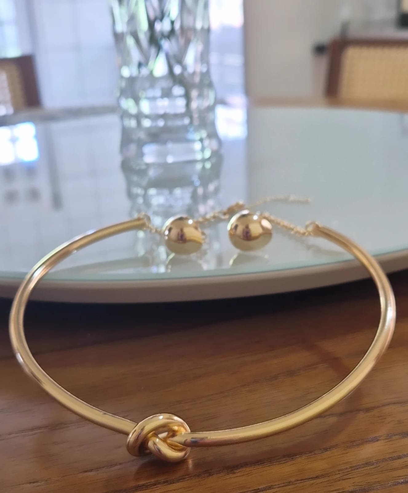 Chocker Dourada com Nó