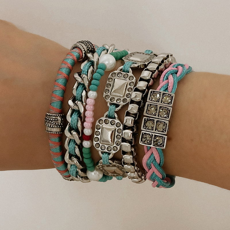 Maxi Pulseira Mazir Turquesa - by Mariana Dias