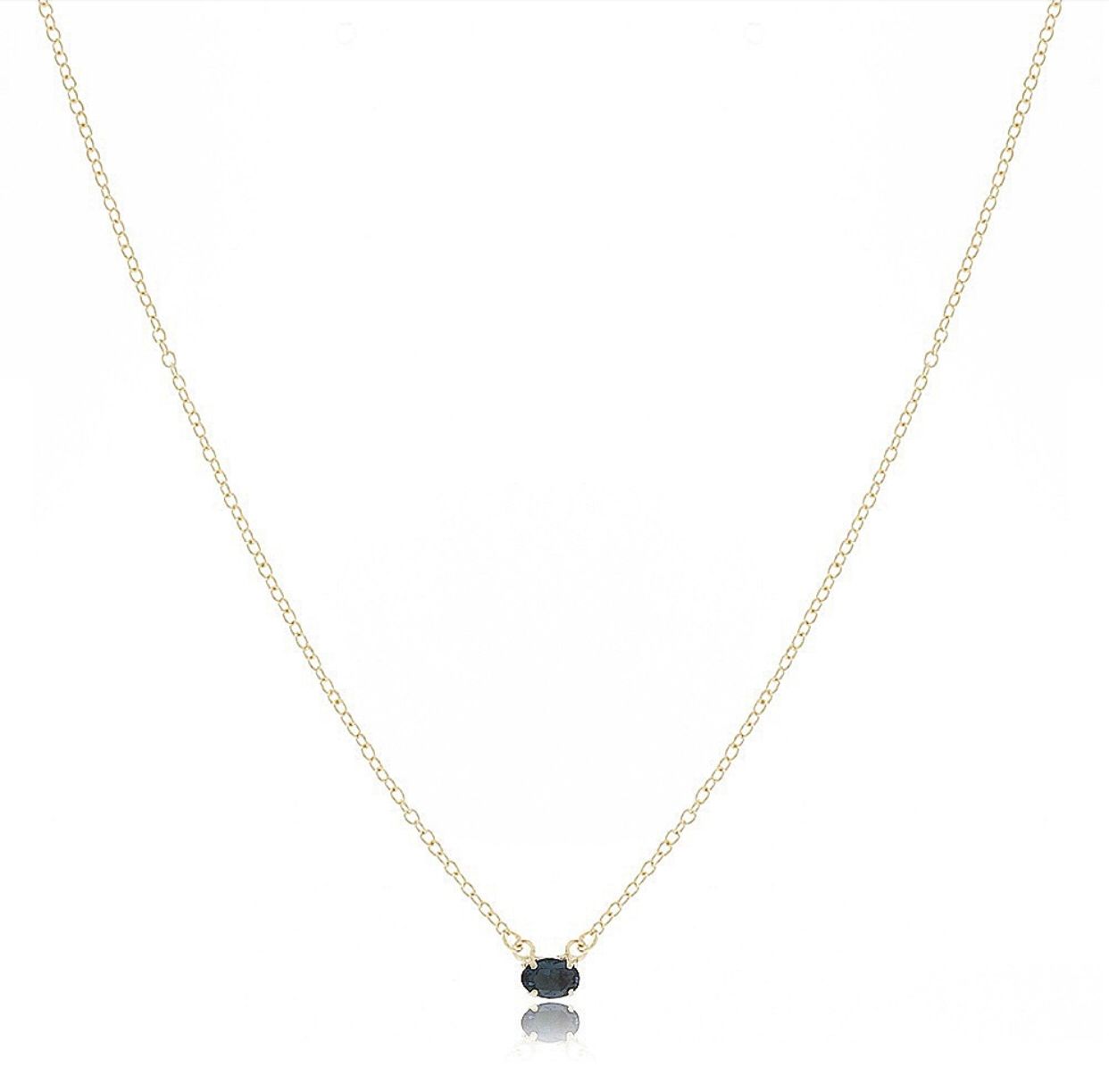 Colar Choker Azul Safira